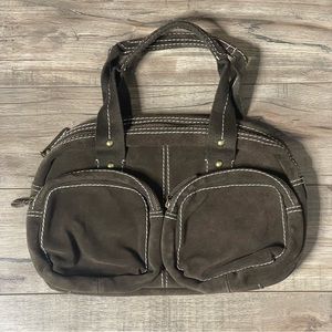 Gap 100% Leather Sueded Handbag Size Medium